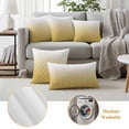 thumbnail image 6 of Outdoor Pillow Covers Yellow Gradient Geometric Waterproof Pillow Cases 20x12 Set of 2, Modern Minimalist Style Throw Pillow Cover Pillowcase for Patio Balcony Couch Garden, 6 of 9