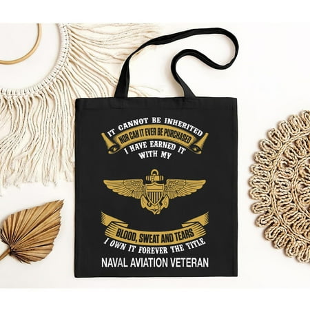 vintage NEW LIMITED Us Naval Aviation I Own It Forever The Title Great Tote Bag S--TH24343