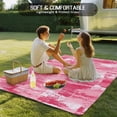 thumbnail image 4 of Pink Abstract Outdoor Rug for Patio/Deck/Porch, Non-Slip Large Area Rug 5 x 7 Ft, Vintage Geometric Gradient Oil Painting Modern Indoor Outdoor Rugs Washable Area Rugs, Camping Rug Carpet Runner, 4 of 8