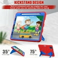thumbnail image 5 of ELEHOLD for iPad Pro 11 inch Rugged Case, Cute Cartoon Kids Friendly Built-in Double Kickstand Full Protection Shockproof Children Case iPad Pro 11 2022/2021/2020/2018 & iPad Air 4th/5th,Red+Blue, 5 of 9