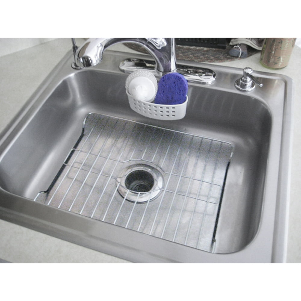 Medium Chrome Sink Protector with Rubber Base