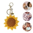 thumbnail image 3 of Unique Bargains 1 Pc Fashion Bees Daisys with Round Buckle Handbag Charm Bag Accessories Orange Yellow, 3 of 5