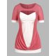 thumbnail image 1 of Recorte de tamaño más roto 2 en 1 camiseta Rosegal  Camisetas tallas grandes, 1 of 5