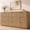 Natural Oak, variant on Hvoonc 63" Wide 9 Drawer Dresser with Faux Marble Top and 2" Thick Side Board, Large Oak Storage Cabinet for Bedroom Living Room