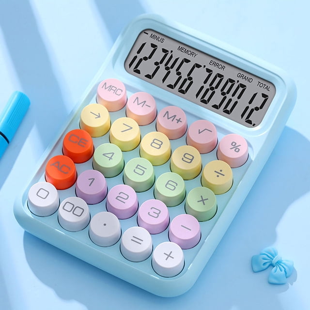 Calculator, Mechanical Keyboard Calculator with Colorful Keycaps, Numeric Keypad and Scientific Functions, for Office and Education, ABS Material