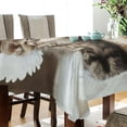 thumbnail image 3 of BZSMCE Square Tablecloth Two Cute Cats with Wings Pattern Tableclothes, 3 of 9