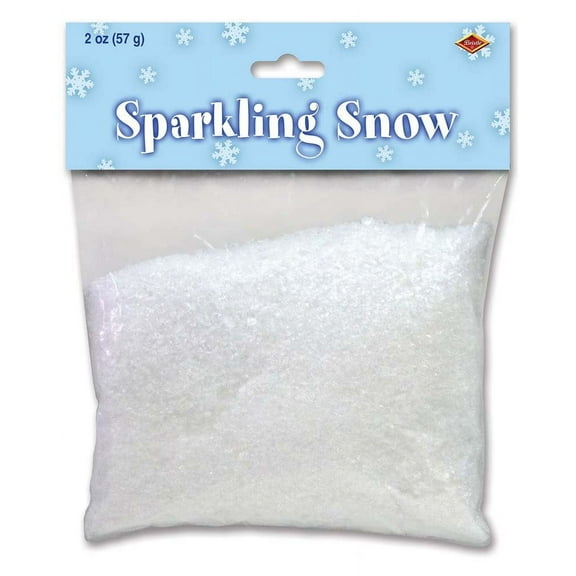 Beistle 2oz Sparkling Fake Snow Flakes White Glitter Christmas Holiday Winter Decor