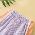 thumbnail image 4 of Gibobby Toddler Baby Girl Shorts Casual Summer Gingham Plaid Elastic Waist Ruffle Hem Shorts Bottoms(Purple,9-12 Months), 4 of 5