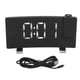 thumbnail image 1 of Radio Proyección Despertador Pantalla LED Reloj Electrónico Pantalla Curva Despertador Digital Cuerpo Negro Letras Blancas, 1 of 5