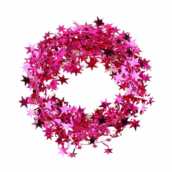 25FT Star Tinsel Wire Garland 10 Pack for Holiday Season Xmas Tree Home Wedding Birthday Party Decor