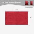 thumbnail image 6 of Home Weavers Classy Bathmat 100% Cotton Tufted Bath Rug, Extra Soft and Absorbent Bath Rugs, Machine Washable bath rugs for Bathroom, 21"x34" Rectangle, Red, 6 of 10