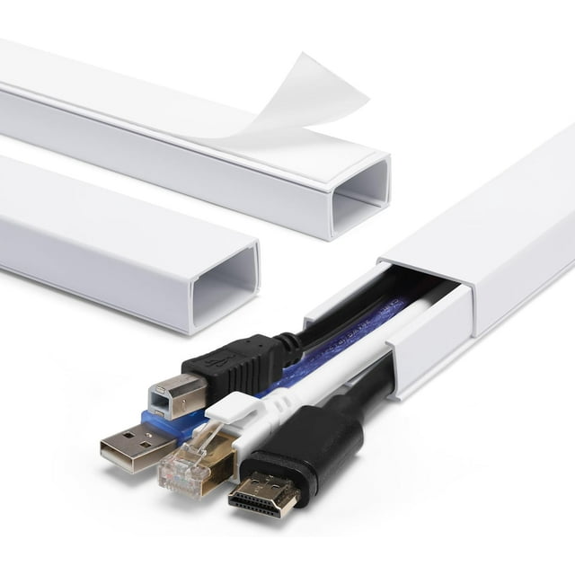 Cord Hider Wall for One Cord in Cord Covers for Wires on Wall Easy Install Cable Cover Wall Cable Raceway Hide Cords Cable Hider Cord Management Wall x Lin W.in H.in