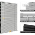 thumbnail image 3 of LazBlinds No Tools No Drill Cordless 1" Vinyl Mini Blinds, 100% Blackout Blinds for Indoor Windows, Room Darkening Privacy Window Blinds and Shades for Interior, 47" W x 48" H, Grey, 3 of 6