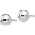 thumbnail image 2 of 14K White Gold Polished 8mm Ball Post Earrings (8 X 8) Made In United States xwe325, 2 of 5