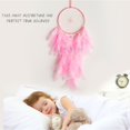 thumbnail image 2 of WISOLT Dream Catcher - Pink Feather, DIY Handmade, Ideal for Girls' Room Decor, Birthday Gift for Bestie, 2 of 5