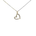 thumbnail image 1 of 10K Solid Yellow Gold Cz Heart Pendant Charm with Box Chain, 1 of 3