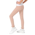 thumbnail image 4 of ZGRBOU Girls Ruffle Hem Leggings Full Length High Waisted Footless Tights Kids Soft Basic Solid Stretch Yoga Pants, 4 of 6