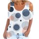 thumbnail image 1 of Elegante mujer cuello redondo impresión manga corta camiseta blusa Tops sudadera OAVQHLG3B Store lin121212, 1 of 5