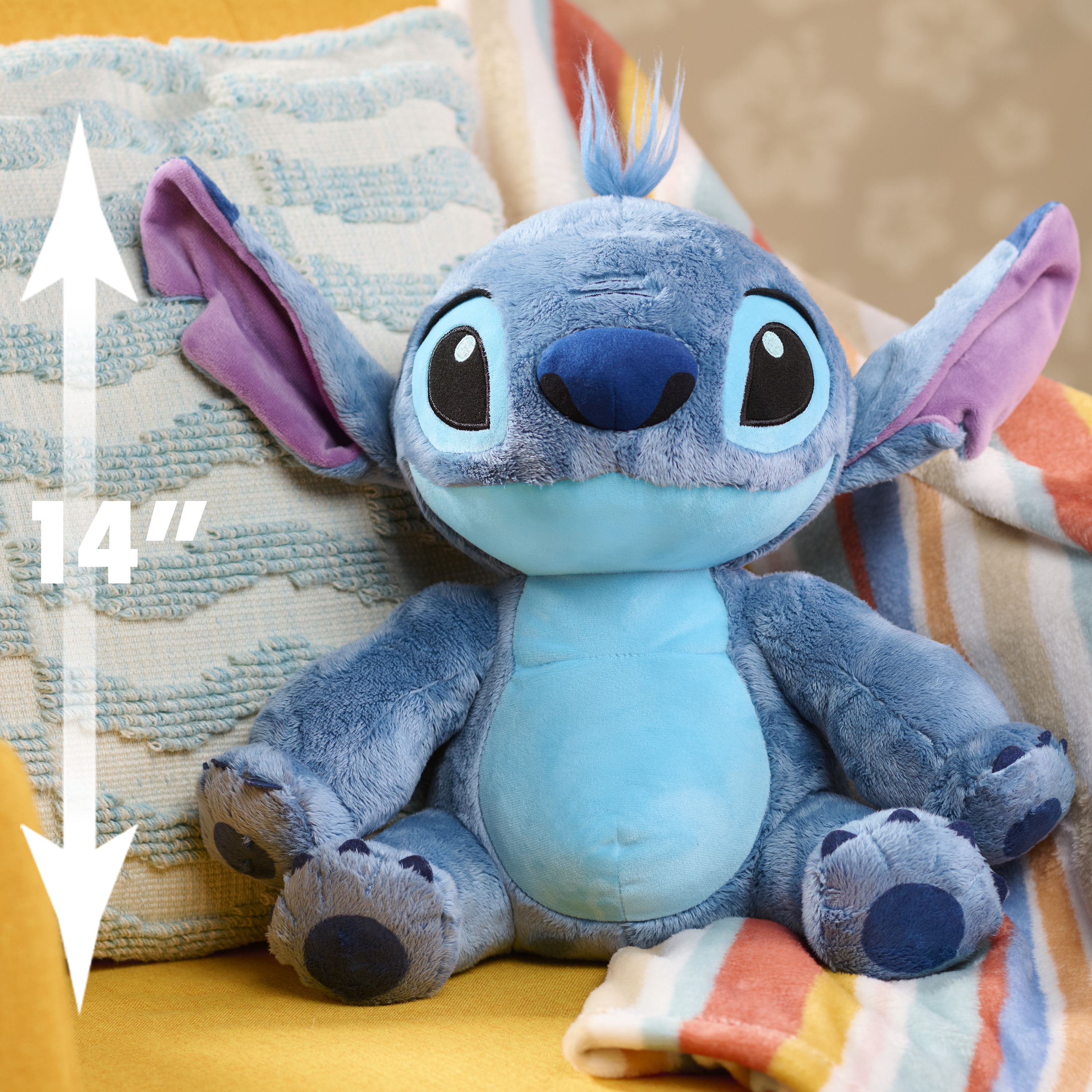 Disney Stitch 14-Inch Fuzzy Plush Stuffed Animal photo 6