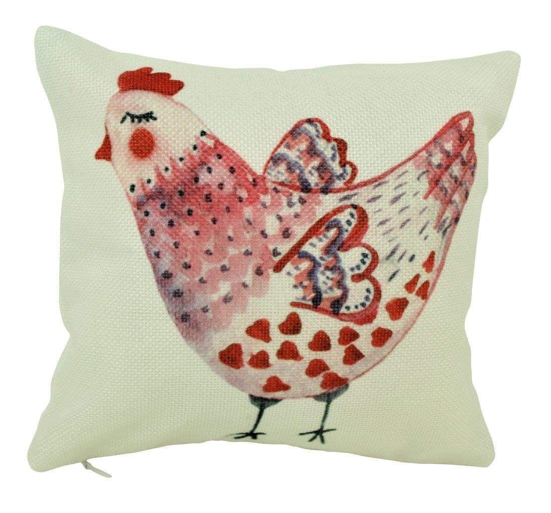 MINI Red Hen Cover and Insert Modern Farmhouse Throw Pillow