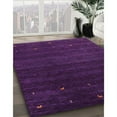 thumbnail image 2 of Ahgly Company Indoor Rectangle Contemporary Purple Abstract Area Rugs, 8' x 12', 2 of 6