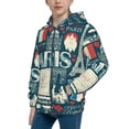 thumbnail image 2 of Naloa France and Paris Teenage Zipper Hoodie, Long Sleeve Zip Up Hoodies Casual Jackets Tops for 7-12 Years-Medium, 2 of 6