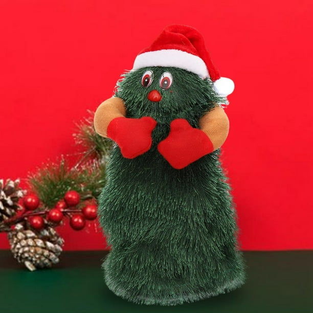 Sapin De Noël Dansant Chantant - Figurine Musicale Rotative - 15 Cm De Haut - En Forme De Plante - Décoration électrique - Jouet En Peluche - Cadeau De Noël (M