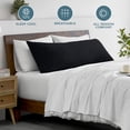 thumbnail image 5 of Bare Home Body Pillowcase - Zipper Closure - Ultra Soft - Double Brushed - Black, 5 of 7