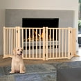 thumbnail image 7 of Extra Tall Freestanding Pet Gate Folding Wooden Dog Fence with 2 Support Feet  for Indoor, Stairs, Doorways, Kitchen, 7 of 7