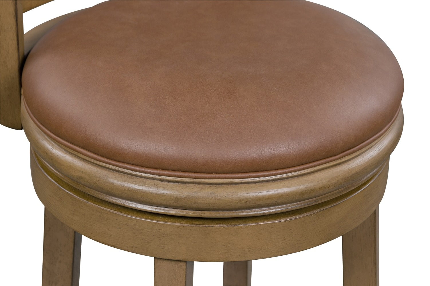 Boraam Augusta 26in Counter Height Swivel Wood Kitchen Bar Stool, Distressed Sandrift