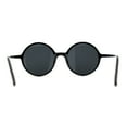 thumbnail image 2 of Round Circle Lens Wizard Plastic Mod Fashion Sunglasses Shiny Black, 2 of 4