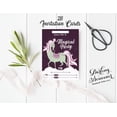 thumbnail image 3 of Darling Souvenir Purple Birthday Invitation Card Printable Fill or Write In Blank Invites Party Supplies Pack Of 28 5 x 7 Inches, 3 of 5