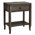 thumbnail image 2 of Home Square 1 Drawer Wood Nightstand with Top Outlet in Gray - Set of 2, 2 of 7