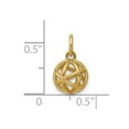 thumbnail image 4 of 14K Yellow Gold Polished Sphere Shape Pendant, 4 of 4