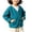 Blue, variant on YUANxueke V Neck Sherpa Cardigan for Kids, Long Sleeve Button Down Jacket, Soft Warm Outwear with Patchwork Pockets