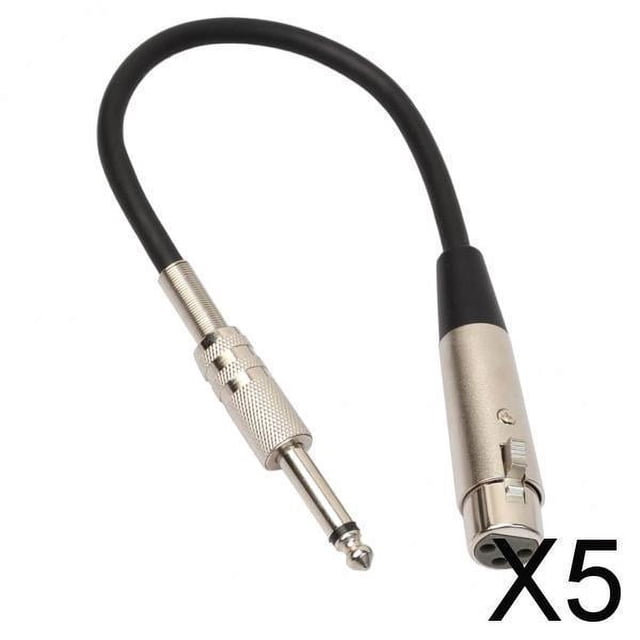 Cable de Audio TRS 3x1/4 a XLR hembra de 3 Pines Baoblaze 5 Piezas