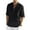 Black, variant on COOFANDY Men's Cotton Linen Henley T-Shirt Long Sleeve Hippie Casual Beach Tops