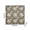 thumbnail image 3 of Xmas Decorations Ornaments Christmas Ball Ornaments Set-80mm/3.15" Gold Large Shatterproof Pastic Farmhouse Xmas Tree Decoration Delicate Hanging Ornaments (9 Counts,Gold), 3 of 6