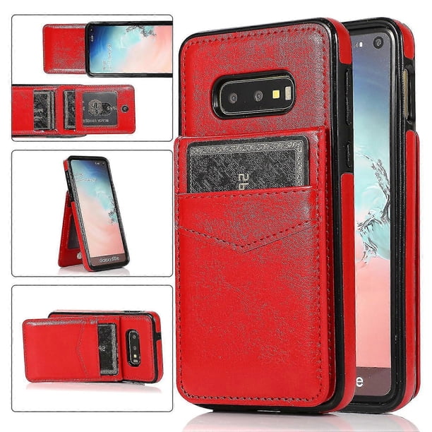 Funda de piel sintética estilo empresarial para Samsung S10 con tarjetero, función billetera, función atril y protección contra caídas s202412245095