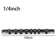 thumbnail image 2 of Socket Rack Holder 1/4 3/8 1/2 inch with 8 Clips On Rail Tool Organizer Storage 1/4inch, 2 of 9