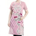 thumbnail image 5 of Pioneer Flower Floral Print Pattern Apron-Garden Aprons for Women with Pockets-Cotton Linen Waterproof Kitchen Cooking Gardening Aprons Adjustable for Kitchen,Cooking,BBQ and Salon 33x27 Inch, 5 of 7