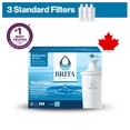 thumbnail image 1 of Brita Standard Replacement Filter, Reduces Contaminants while keeping healthy minerals, Certified by WQA to reduce Chlorine for improved taste, Made without BPA, Replace after 151 litres, 1 of 10