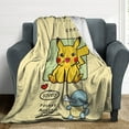 thumbnail image 6 of Pokemon Pikachu Throw Blanket Cute Flannel for Boys Girls Men Women, 6 of 7
