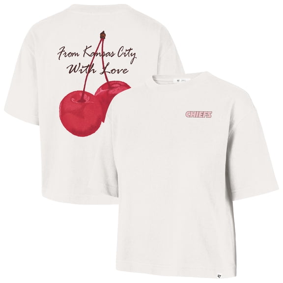 Women's '47 Cream Kansas City Chiefs Love Letter Reed City T-Shirt