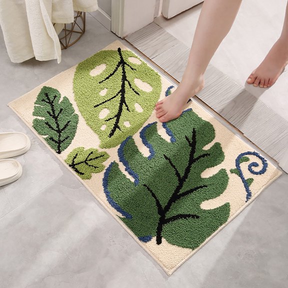 Carpet,Bathroom Runner Rug Bathroom Anti Slip Carpet Bathtub Absorbent Carpet Kitchen Quick Drying Carpet Entrance Mat Velvet Carpet Flower Carpet Carpet (4 15.7x23.6'')