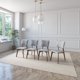 thumbnail image 4 of Juego de Comedor Extensible de Madera con 4 Sillas para 4 Personas, Mesa y Sillas para Comedor y Cocina, Midtown Concept Rio, Nogal y Gris Claro, 4 of 5