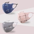thumbnail image 2 of New autumn/winter silver ion gauze mask, pure cotton washable warm cold-proof. Adult L size (small face women), summer thin dark gray, antibacterial for all ages., 2 of 5