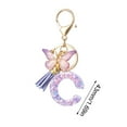 thumbnail image 2 of EGYMEN A-Z Letter Keychain, Gradient Pendant Charm, Love Diamond Letter Key Chain, Butterfly Tassel Key Ring, Multi-functional Bag Accessory for Women, 2 of 6