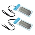thumbnail image 1 of Unique Bargains 2 Pcs Luminous Mobile Waterproof Bag Sky Blue Universal Waterproof Case Compatible for Phone 4.92"x9.65", 1 of 6