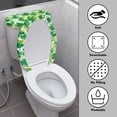 thumbnail image 3 of HELLHERO Clover Lid Cover Set for Toilet, Stretch Fit Elastic Fabric Toilet Seat Covers Set, 17x21 Inches, 3 of 8